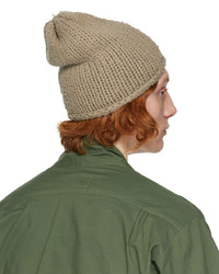 Bonnet en tricot marron clair Greg Lauren