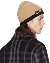 Bonnet en tricot marron clair Burberry