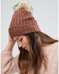 Bonnet en tricot marron Pieces