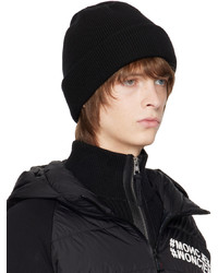 Bonnet en tricot noir Moncler Genius