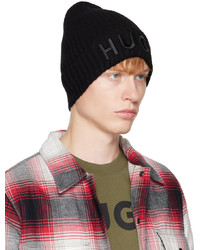 Bonnet en tricot noir Hugo