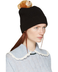 Bonnet en tricot noir Dolce & Gabbana