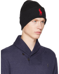 Bonnet en tricot noir Polo Ralph Lauren