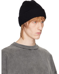 Bonnet en tricot noir Acne Studios