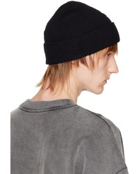 Bonnet en tricot noir Acne Studios