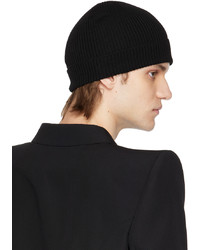 Bonnet en tricot noir Rick Owens