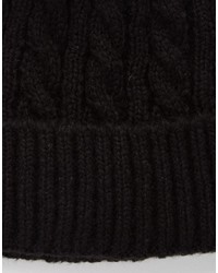 Bonnet en tricot noir Asos