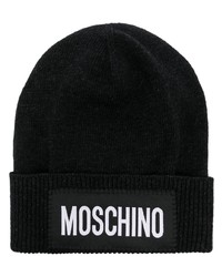 Bonnet en tricot noir Moschino