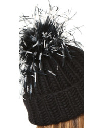 Bonnet en tricot noir Eugenia Kim