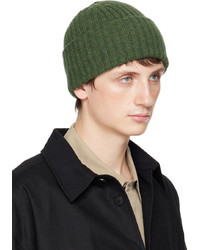 Bonnet en tricot olive Drake's
