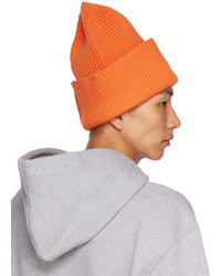 Bonnet en tricot orange Jacquemus