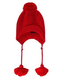 Bonnet en tricot rouge