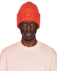 Bonnet en tricot rouge Acne Studios