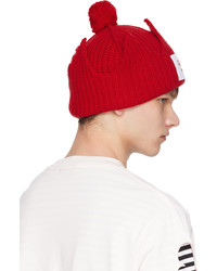 Bonnet en tricot rouge Charles Jeffrey Loverboy
