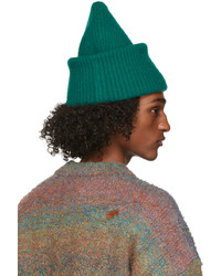 Bonnet en tricot vert foncé Ader Error