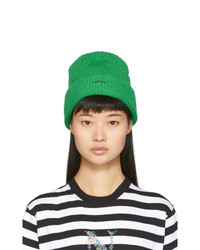 Bonnet en tricot vert
