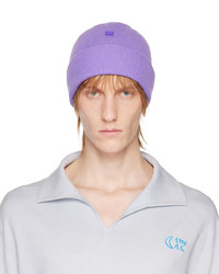 Bonnet en tricot violet clair Acne Studios
