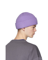 Bonnet en tricot violet clair Acne Studios