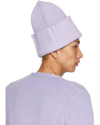 Bonnet en tricot violet clair Jacquemus