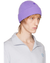 Bonnet en tricot violet clair Acne Studios