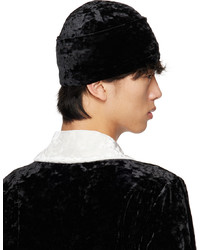 Bonnet en velours noir Anna Sui