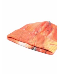 Bonnet imprimé orange Moschino