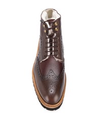 Bottes brogue en cuir marron foncé Lloyd