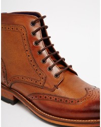 Bottes brogue en cuir marron Ted Baker