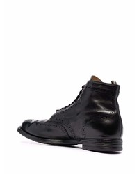 Bottes brogue en cuir noires Officine Creative