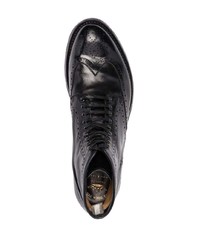 Bottes brogue en cuir noires Officine Creative