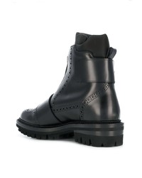 Bottes brogue en cuir noires DSQUARED2