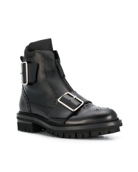 Bottes brogue en cuir noires DSQUARED2