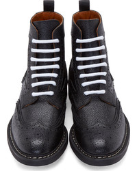 Bottes brogue en cuir noires Givenchy