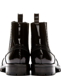 Bottes brogue en cuir noires Christopher Kane