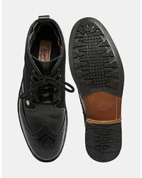 Bottes brogue en cuir noires Original Penguin