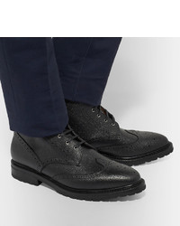 Bottes brogue en cuir noires Thom Browne