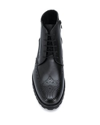 Bottes brogue en cuir noires Lloyd