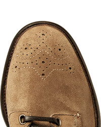 Bottes brogue en daim marron clair Dolce & Gabbana