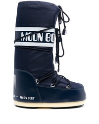 Bottes d'hiver bleu marine et blanc Moon Boot