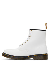 Bottes de loisirs en cuir blanches Dr. Martens