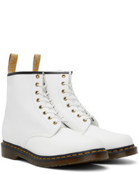 Bottes de loisirs en cuir blanches Dr. Martens