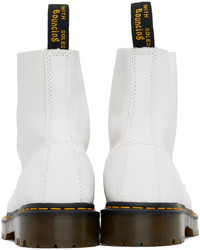 Bottes de loisirs en cuir blanches Dr. Martens