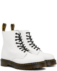 Bottes de loisirs en cuir blanches Dr. Martens