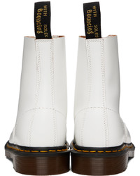 Bottes de loisirs en cuir blanches Dr. Martens