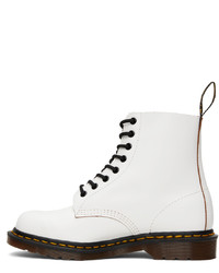 Bottes de loisirs en cuir blanches Dr. Martens