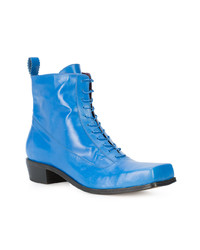 Bottes de loisirs en cuir bleues Charles Jeffrey Loverboy