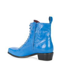 Bottes de loisirs en cuir bleues Charles Jeffrey Loverboy