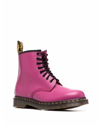 Bottes de loisirs en cuir fuchsia Dr. Martens