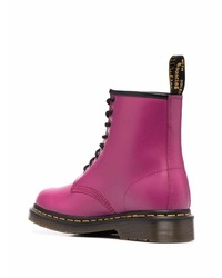 Bottes de loisirs en cuir fuchsia Dr. Martens