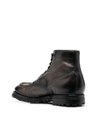 Bottes de loisirs en cuir gris foncé Officine Creative